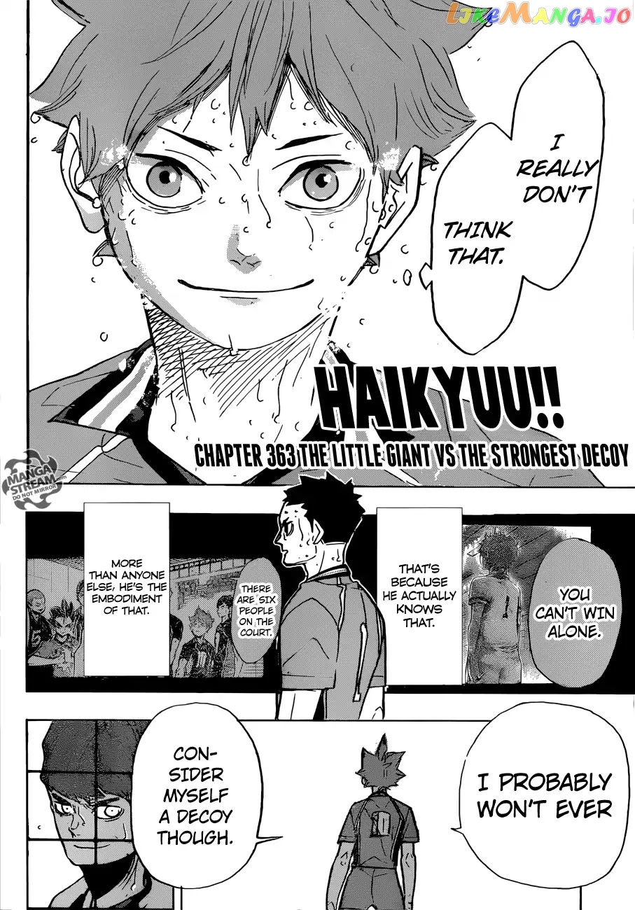 Haikyuu!!, Chapter 363 image 03